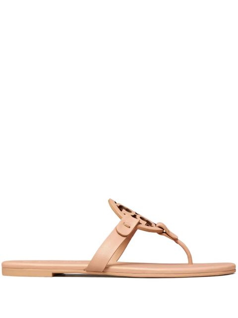 Tory Burch logo-plaque slides - Brown - zdjęcie produktu nr 1