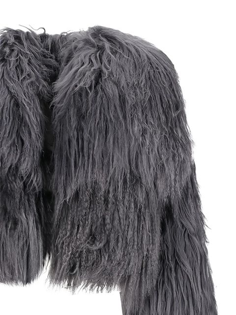 The Attico shaggy-pile bomber jacket - Grey - zdjęcie produktu nr 2