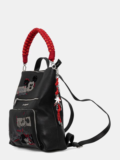 Desigual plecak MICKEY ROCK PRETORIA damski kolor czarny mały z aplikacją 25WAKP01 - zdjęcie produktu nr 2