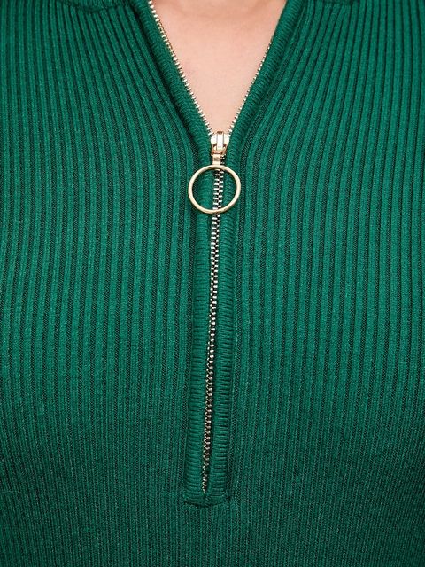 Answear.LAB sukienka z kaszmirem kolor zielony midi dopasowana