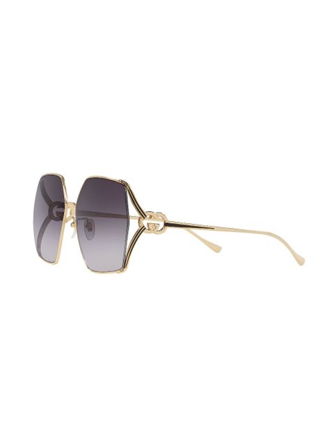 Gucci Eyewear oversize square-frame sunglasses - Gold