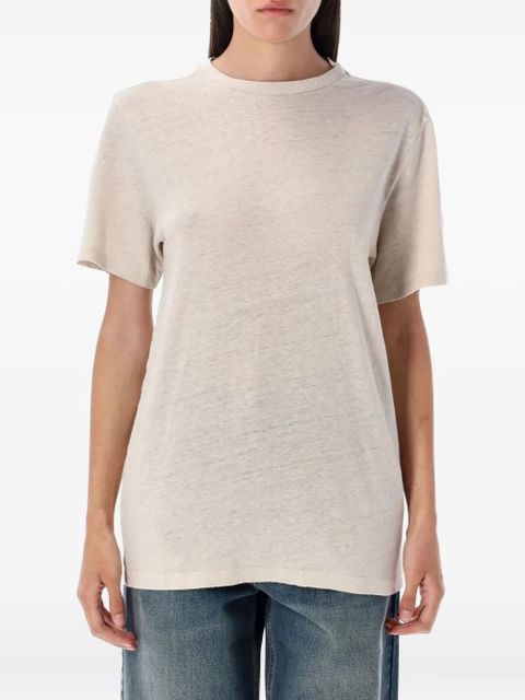 MARANT ÉTOILE linen crew-neck T-shirt - Brown - zdjęcie produktu nr 1