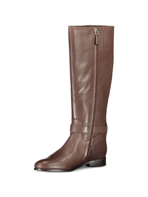 Lauren Ralph Lauren Karina logo-buckle boots - Brown