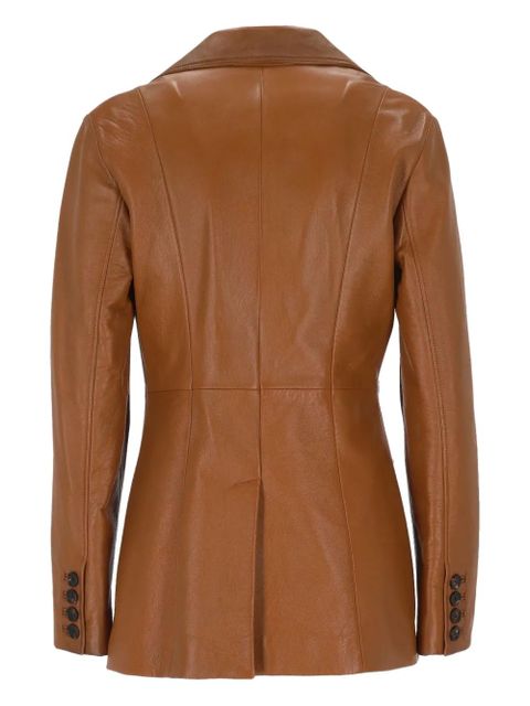 Chloé patch-pocket leather jacket - Brown