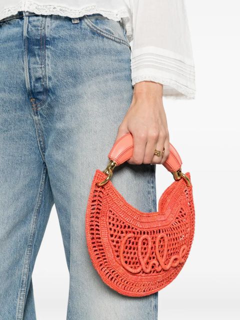 Chloé Summer Banana woven top-handle tote bag - Orange - zdjęcie produktu nr 2