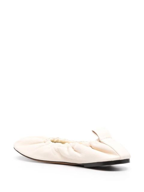 The Row Glove leather ballerinas - White