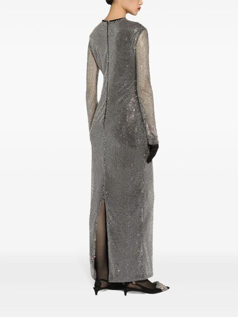 Dolce & Gabbana crystal-embellished dress - Silver