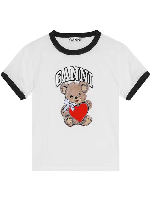 GANNI logo-print T-shirt - White - zdjęcie produktu nr 1