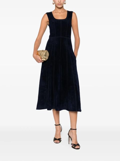 Maje panelled midi dress - Blue