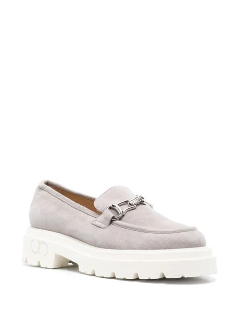 Casadei calf suede detailed loafers - Grey - zdjęcie produktu nr 2