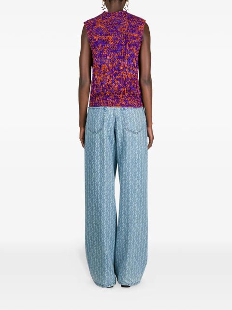 DRIES VAN NOTEN sleeveless cotton sweater - Purple