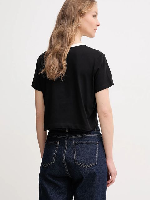 Guess t-shirt bawełniany FILANTA damski kolor czarny V5GI18 I3Z14