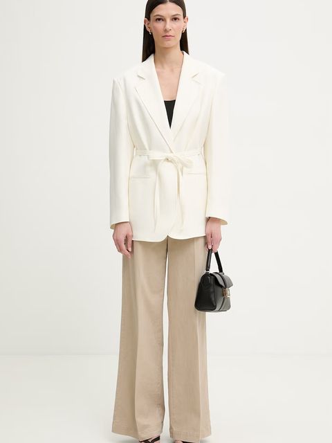 Marc O'Polo spodnie wide leg damskie bawełniane - zdjęcie produktu nr 1