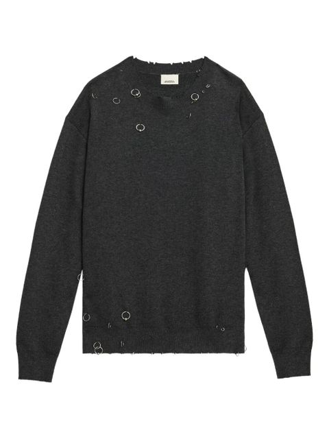 ISABEL MARANT Cassandre ring-embellished pullover - Grey - zdjęcie produktu nr 1