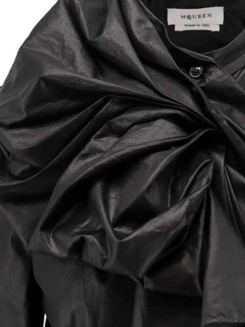 Alexander McQueen bow-detailed buttoned shirt - Black