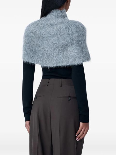 TOTEME alpaca stand neck warmer - Grey