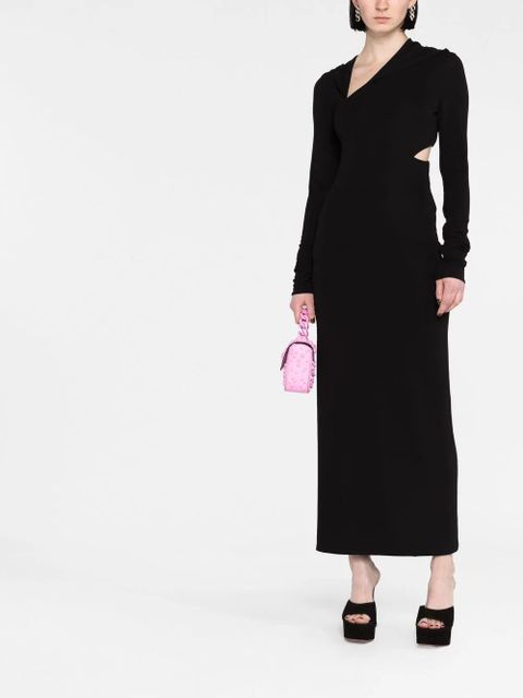 Versace cut-out hooded maxi dress - Black
