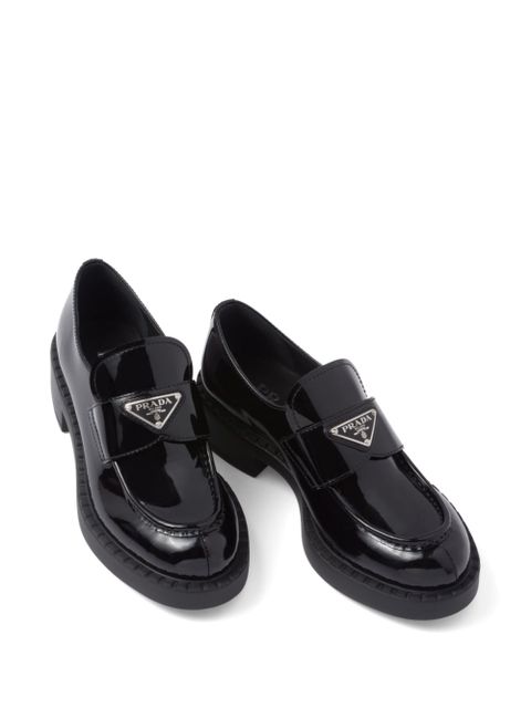 Prada Chocolate patent leather loafers - Black