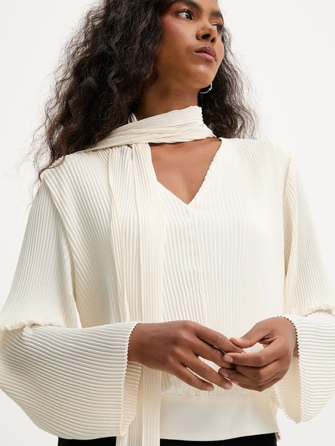 Answear.LAB bluzka damska kolor beżowy gładka