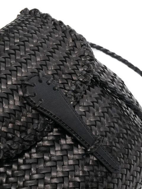 DRAGON DIFFUSION mini City woven crossbody bag - Black