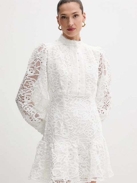 Bardot sukienka kolor biały mini rozkloszowana 58421DB6 - zdjęcie produktu nr 1