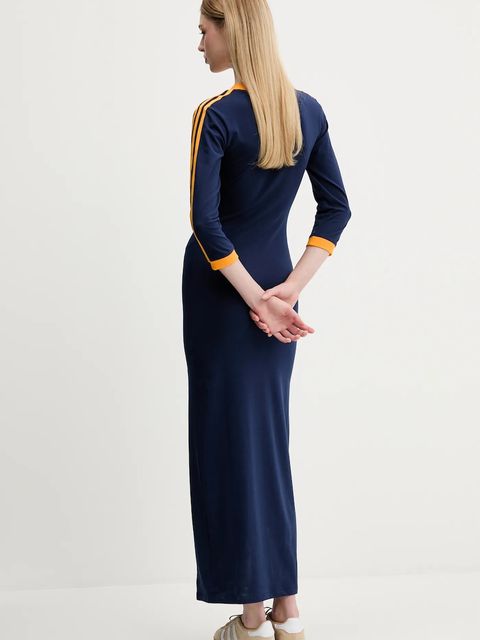 adidas Originals sukienka Essentials kolor granatowy maxi dopasowana JW3669