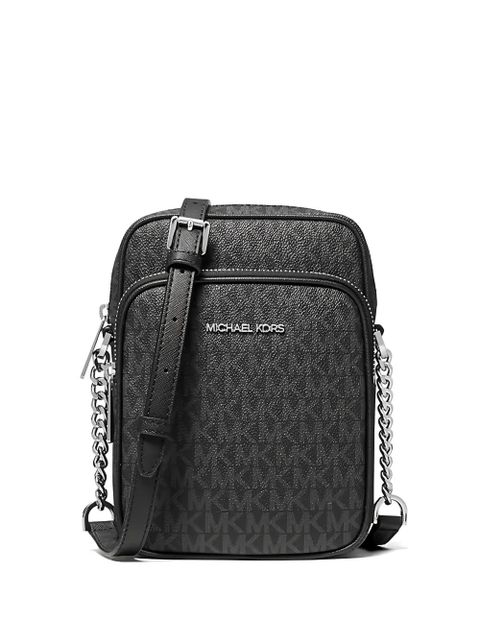 Michael Kors medium Jet Set Travel patterned cross body bag - Black - zdjęcie produktu nr 1