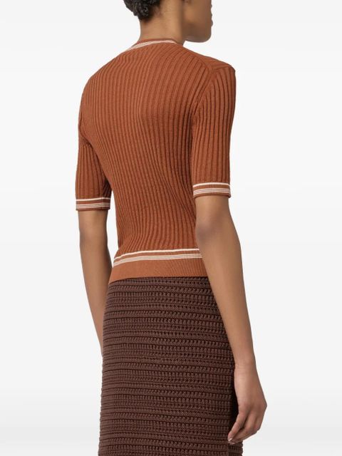 Tod's ribbed-knit top - Brown