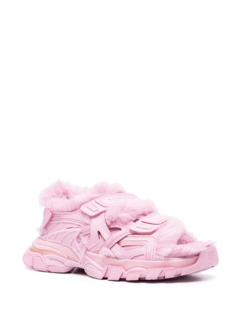 Balenciaga faux-fur Track sandals - Pink - zdjęcie produktu nr 2