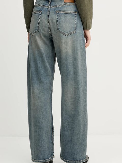 United Colors of Benetton jeansy damskie kolor niebieski 44NMDF0AL - zdjęcie produktu nr 2