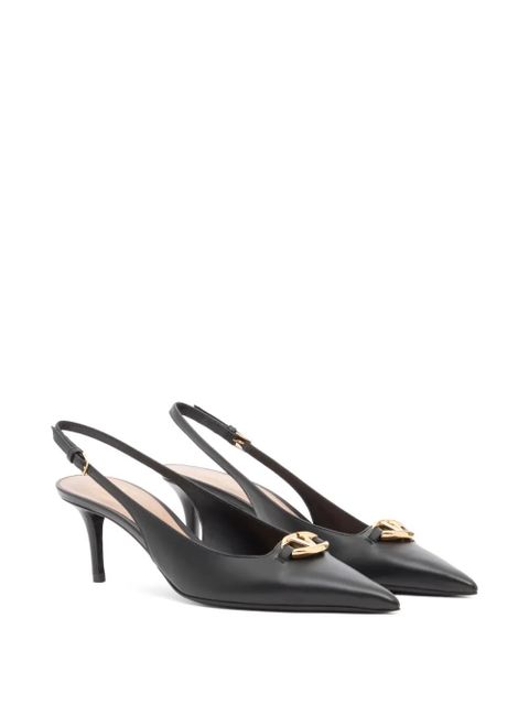 Valentino Garavani VLogoThe Bold Edition slingback pumps in calfskin 60mm - Black - zdjęcie produktu nr 2