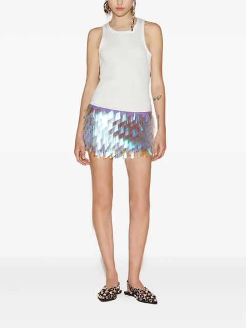 The Attico iridescent sequin mini skirt - Purple - zdjęcie produktu nr 2