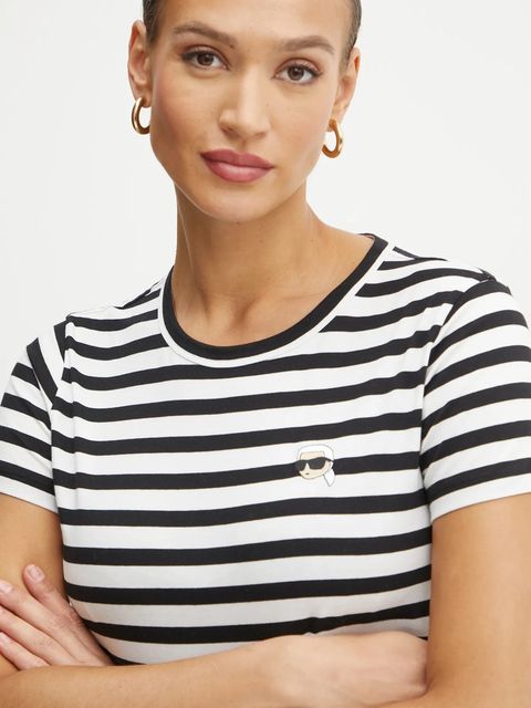 Karl Lagerfeld t-shirt bawełniany IKON