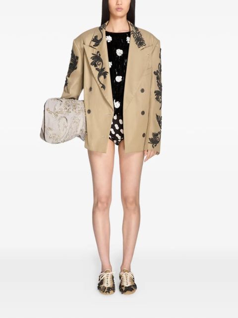 DRIES VAN NOTEN embroidered blazer - Neutrals - zdjęcie produktu nr 2
