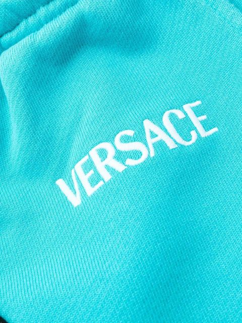 Versace logo-print track pants - Blue