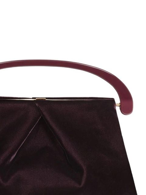 DRIES VAN NOTEN pleated velvet top-handle bag - Purple - zdjęcie produktu nr 2