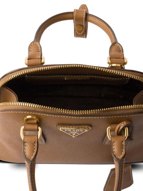 Prada Promenade Saffiano-leather mini tote bag - Brown - zdjęcie produktu nr 2