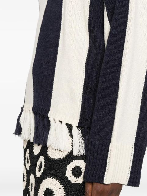 Simon Miller striped tassel sweater - Blue
