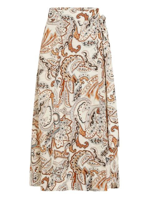 Marie Oliver Estine wrap midi skirt - Neutrals - zdjęcie produktu nr 1