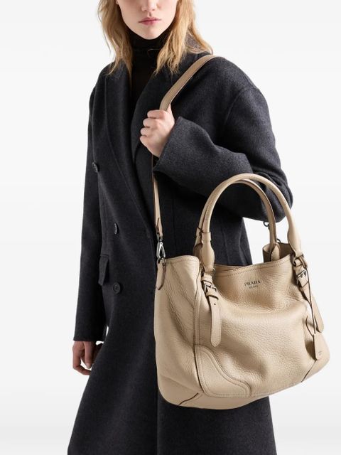 Prada large leather tote bag - Neutrals - zdjęcie produktu nr 2