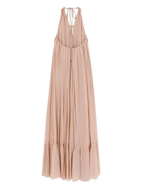 PINKO lace pleated maxi dress - Neutrals