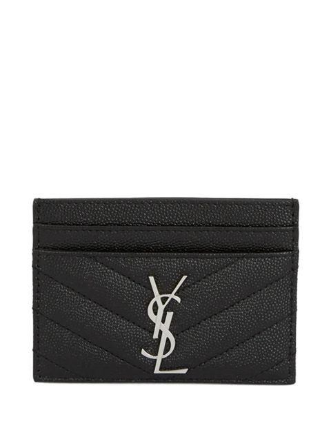 Saint Laurent chevron logo-plaque wallet - Black - zdjęcie produktu nr 1
