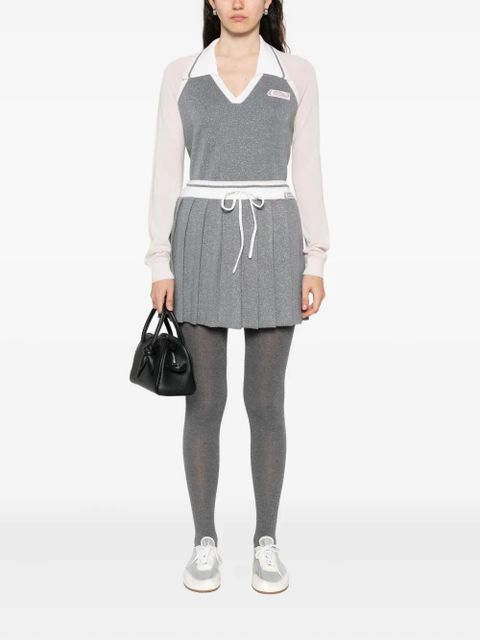 Casablanca pleated drawstring skirt - Silver - zdjęcie produktu nr 2