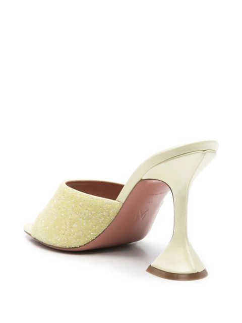 Amina Muaddi 10mm Lupita Crystal sandals - Yellow - zdjęcie produktu nr 2