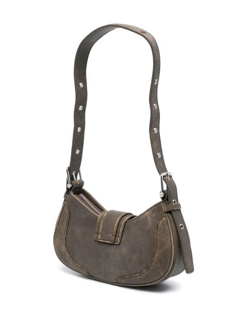 Osoi medium Hobo Brocle leather shoulder bag - Brown