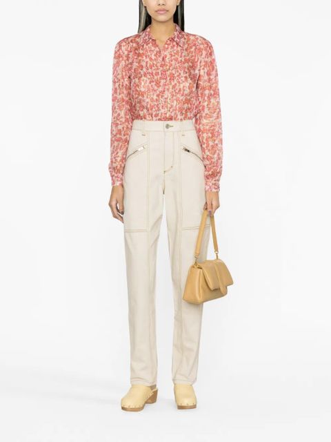 ISABEL MARANT Fanny straight-leg cargo trousers - Neutrals - zdjęcie produktu nr 2