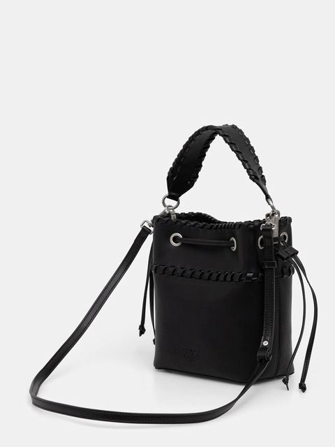 Pinko torebka skórzana kolor czarny 104303 A2OR