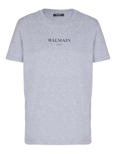 Balmain logo-print cotton t-shirt - Grey - zdjęcie produktu nr 1