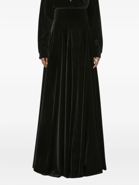 Max Mara Bartolo pleated velvet skirt - Black - zdjęcie produktu nr 2