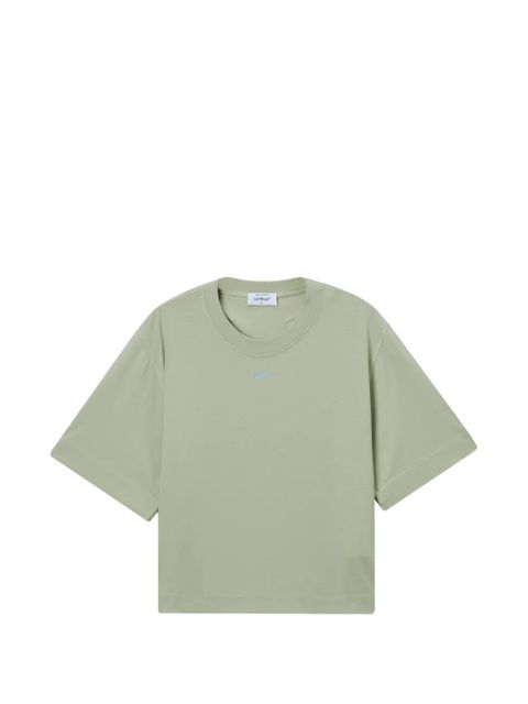 Off-White Arrows-print logo-embroidered T-shirt - Green - zdjęcie produktu nr 1
